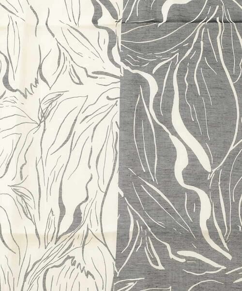 HIROKO KOSHINO / ヒロココシノ マフラー・ショール・スヌード・ストール | ラインフラワーコットンストール | 詳細2