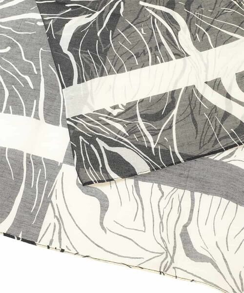 HIROKO KOSHINO / ヒロココシノ マフラー・ショール・スヌード・ストール | ラインフラワーコットンストール | 詳細4