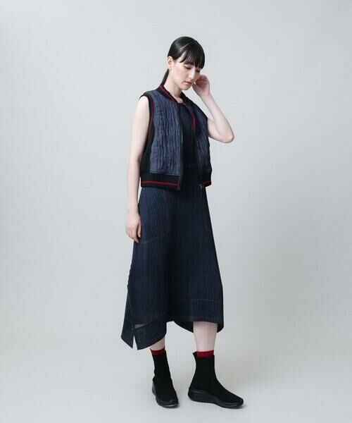 HIROKO KOSHINO / ヒロココシノ ベスト | ワッシャーデニムダンボールジョイントベスト /洗える | 詳細10
