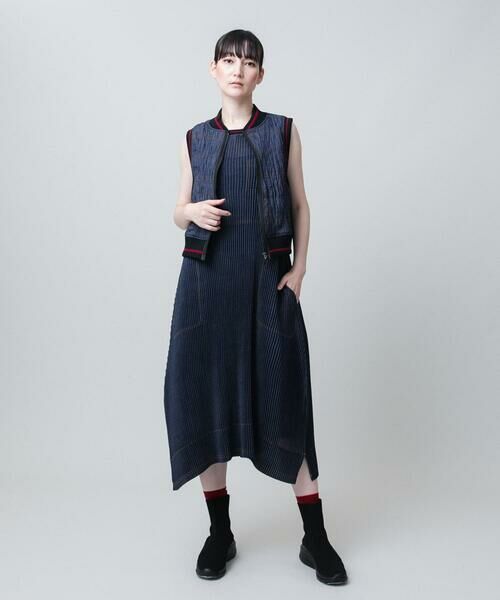 HIROKO KOSHINO / ヒロココシノ ベスト | ワッシャーデニムダンボールジョイントベスト /洗える | 詳細11