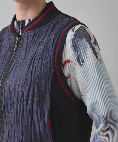 HIROKO KOSHINO / ヒロココシノ ベスト | ワッシャーデニムダンボールジョイントベスト /洗える | 詳細5