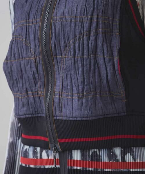 HIROKO KOSHINO / ヒロココシノ ベスト | ワッシャーデニムダンボールジョイントベスト /洗える | 詳細7