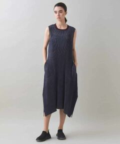 HIROKO KOSHINO / ヒロココシノ ロング・マキシ丈ワンピース | デニムライクプリーツワンピース/洗える