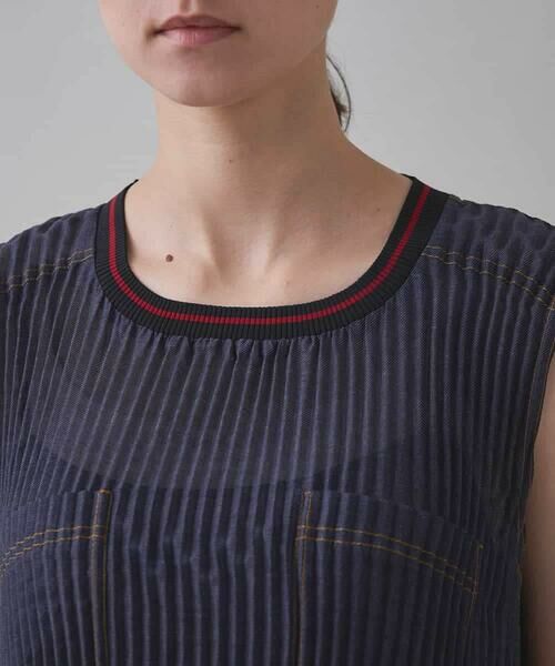 HIROKO KOSHINO / ヒロココシノ ロング・マキシ丈ワンピース | デニムライクプリーツワンピース/洗える | 詳細4