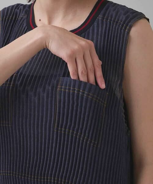 HIROKO KOSHINO / ヒロココシノ ロング・マキシ丈ワンピース | デニムライクプリーツワンピース/洗える | 詳細7