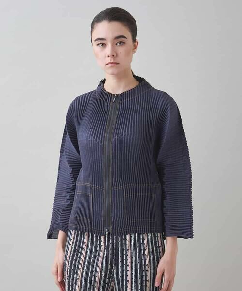 HIROKO KOSHINO / ヒロココシノ セットアップ | デニムライクプリーツジャケット/洗える | 詳細1