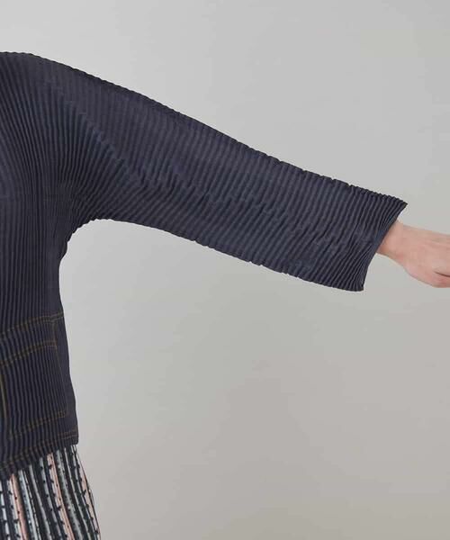 HIROKO KOSHINO / ヒロココシノ セットアップ | デニムライクプリーツジャケット/洗える | 詳細7