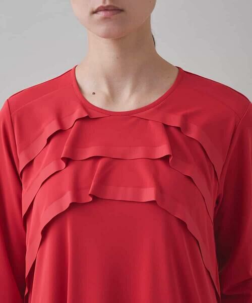 HIROKO KOSHINO / ヒロココシノ ロング・マキシ丈ワンピース | ジョイントテープラッフルデザインワンピース /洗える | 詳細5