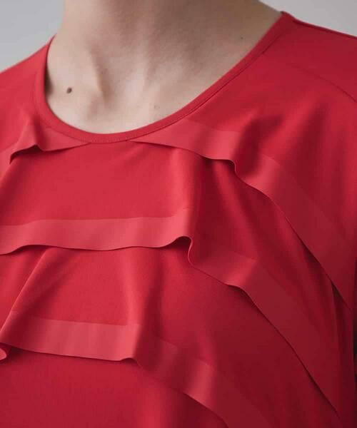 HIROKO KOSHINO / ヒロココシノ ロング・マキシ丈ワンピース | ジョイントテープラッフルデザインワンピース /洗える | 詳細6