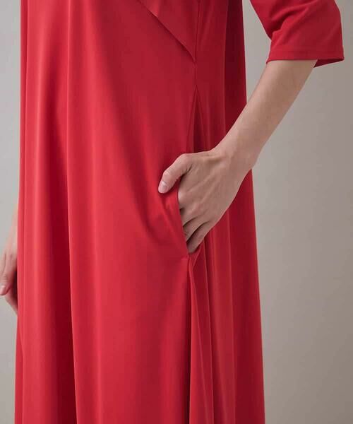 HIROKO KOSHINO / ヒロココシノ ロング・マキシ丈ワンピース | ジョイントテープラッフルデザインワンピース /洗える | 詳細9