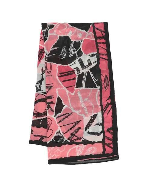 HIROKO KOSHINO / ヒロココシノ マフラー・ショール・スヌード・ストール | コラージュロゴプリントスカーフ | 詳細1