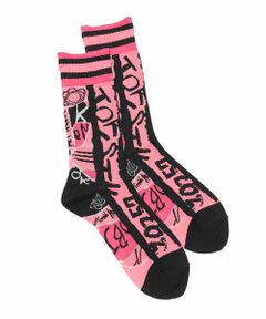 HIROKO KOSHINO / ヒロココシノ その他小物 | コラージュロゴソックス/日本製/洗濯機で洗える