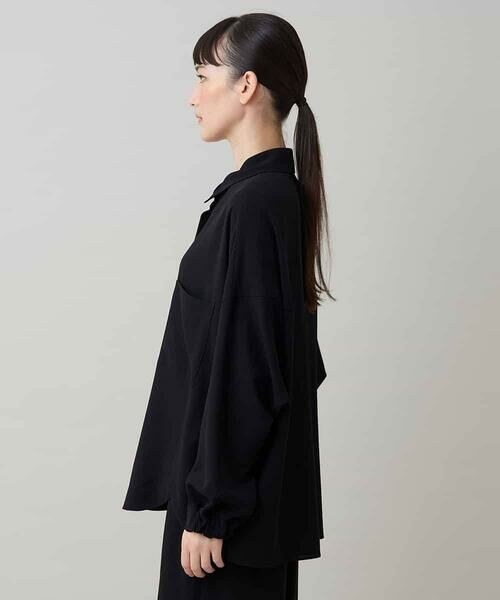 HIROKO KOSHINO / ヒロココシノ シャツ・ブラウス | ドレープジョーゼットブラウス/洗える | 詳細2