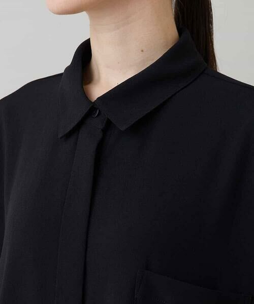 HIROKO KOSHINO / ヒロココシノ シャツ・ブラウス | ドレープジョーゼットブラウス/洗える | 詳細4