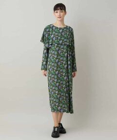 HIROKO KOSHINO / ヒロココシノ ロング・マキシ丈ワンピース | カラーストーンデザインワンピース/日本製/洗える