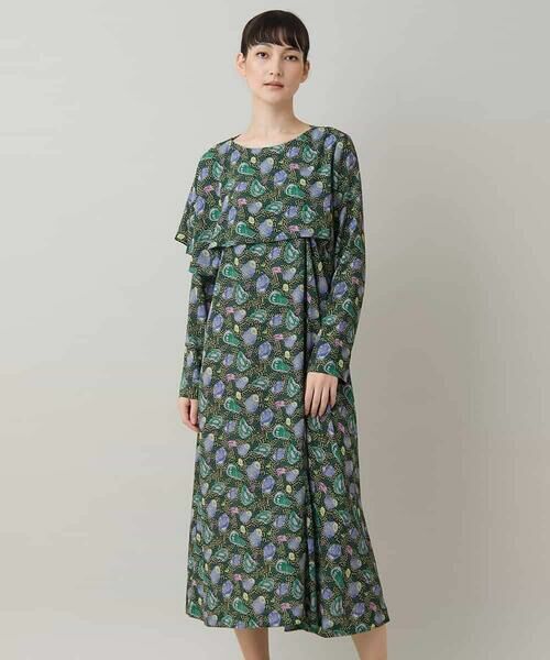 HIROKO KOSHINO / ヒロココシノ ロング・マキシ丈ワンピース | カラーストーンデザインワンピース/日本製/洗える | 詳細1