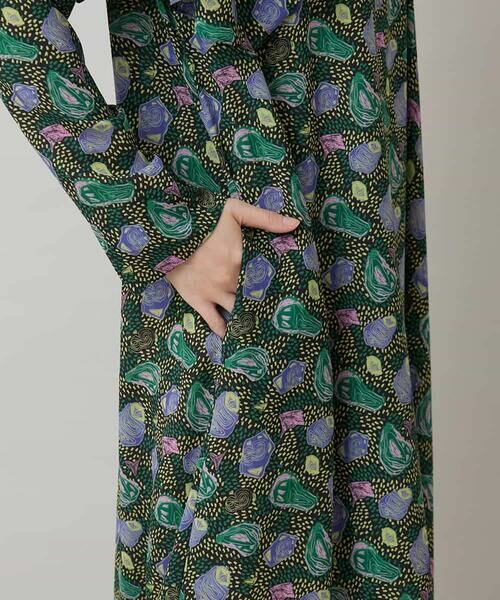 HIROKO KOSHINO / ヒロココシノ ロング・マキシ丈ワンピース | カラーストーンデザインワンピース/日本製/洗える | 詳細7