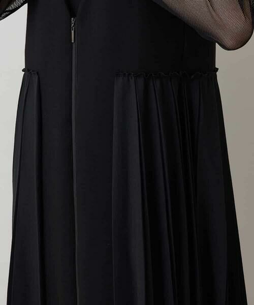 HIROKO KOSHINO / ヒロココシノ ベスト | 異素材プリーツロングベスト/日本製/洗える | 詳細8