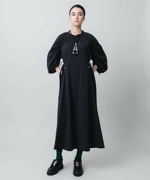 HIROKO KOSHINO / ヒロココシノ ロング・マキシ丈ワンピース | ストレッチギャザーワンピース/日本製 | 詳細12