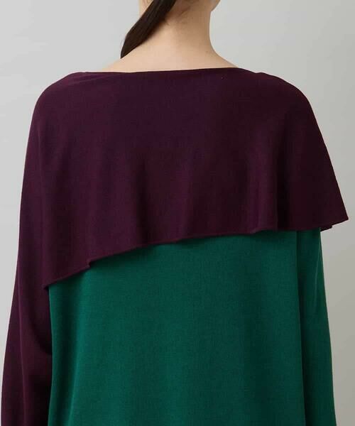 HIROKO KOSHINO / ヒロココシノ ニット・セーター | レイヤード配色ニットプルオーバー | 詳細1