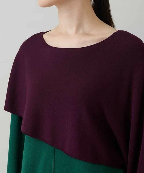 HIROKO KOSHINO / ヒロココシノ ニット・セーター | レイヤード配色ニットプルオーバー | 詳細10