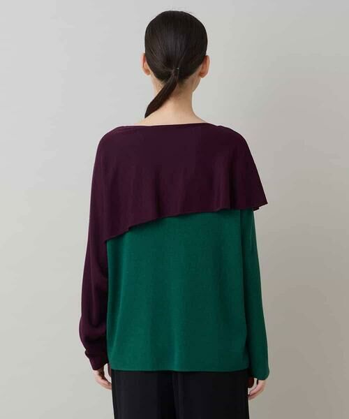 HIROKO KOSHINO / ヒロココシノ ニット・セーター | レイヤード配色ニットプルオーバー | 詳細9