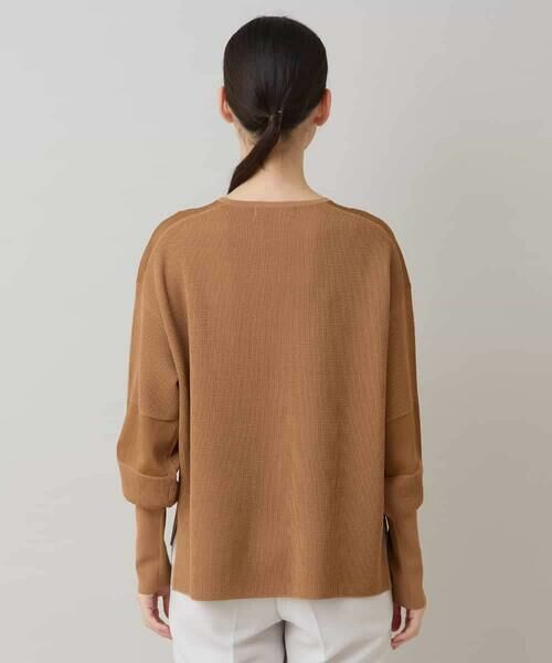 HIROKO KOSHINO / ヒロココシノ ニット・セーター | 鹿の子ニット切り替えデザインプルオーバー | 詳細2