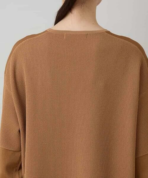 HIROKO KOSHINO / ヒロココシノ ニット・セーター | 鹿の子ニット切り替えデザインプルオーバー | 詳細4