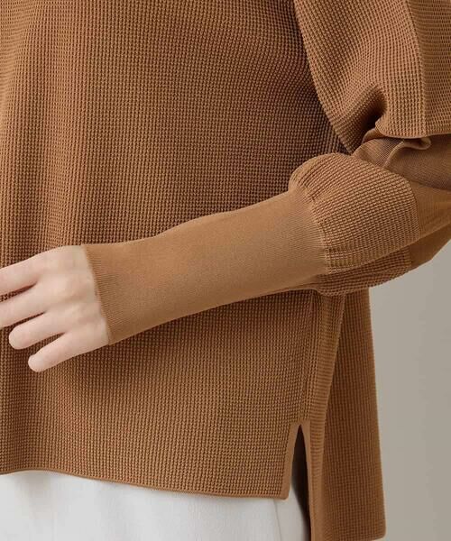 HIROKO KOSHINO / ヒロココシノ ニット・セーター | 鹿の子ニット切り替えデザインプルオーバー | 詳細5