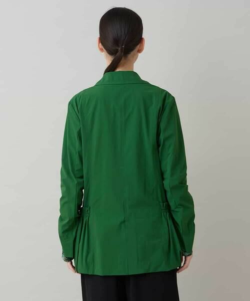 HIROKO KOSHINO / ヒロココシノ テーラードジャケット | ギャザーポイントストレッチジャケット/日本製 | 詳細3