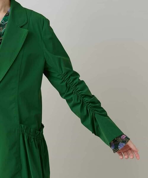 HIROKO KOSHINO / ヒロココシノ テーラードジャケット | ギャザーポイントストレッチジャケット/日本製 | 詳細6