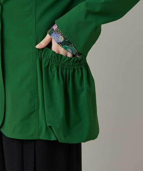 HIROKO KOSHINO / ヒロココシノ テーラードジャケット | ギャザーポイントストレッチジャケット/日本製 | 詳細8