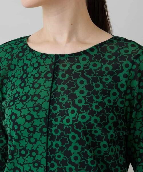 HIROKO KOSHINO / ヒロココシノ カットソー | 小花モチーフプリントチュールトップ/日本製/洗える | 詳細3