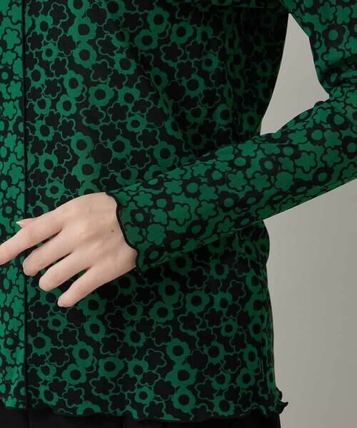 HIROKO KOSHINO / ヒロココシノ カットソー | 小花モチーフプリントチュールトップ/日本製/洗える | 詳細5