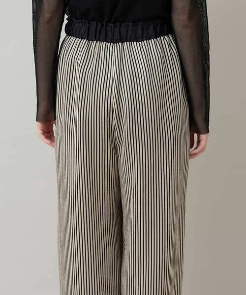 HIROKO KOSHINO / ヒロココシノ その他パンツ | ストライプサテンワイドパンツ/洗える | 詳細5
