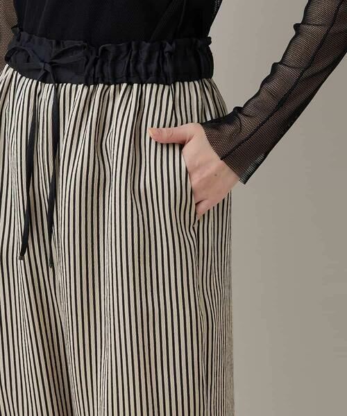 HIROKO KOSHINO / ヒロココシノ その他パンツ | ストライプサテンワイドパンツ/洗える | 詳細6
