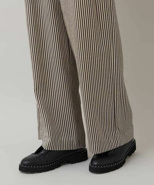 HIROKO KOSHINO / ヒロココシノ その他パンツ | ストライプサテンワイドパンツ/洗える | 詳細7