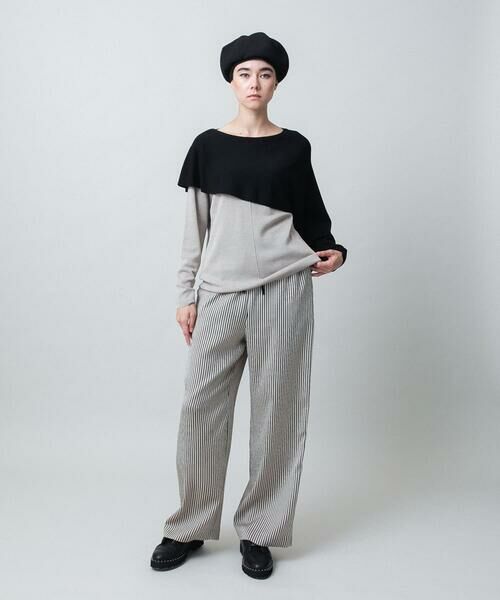 HIROKO KOSHINO / ヒロココシノ その他パンツ | ストライプサテンワイドパンツ/洗える | 詳細9