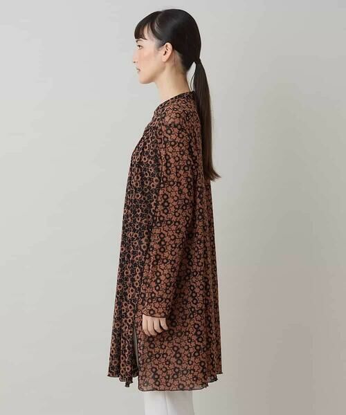 HIROKO KOSHINO / ヒロココシノ チュニック | 小花モチーフプリントチュールチュニック/日本製/洗える | 詳細1