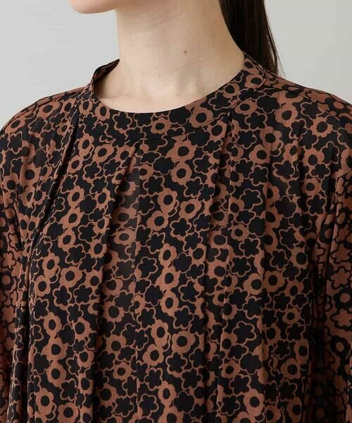 HIROKO KOSHINO / ヒロココシノ チュニック | 小花モチーフプリントチュールチュニック/日本製/洗える | 詳細3