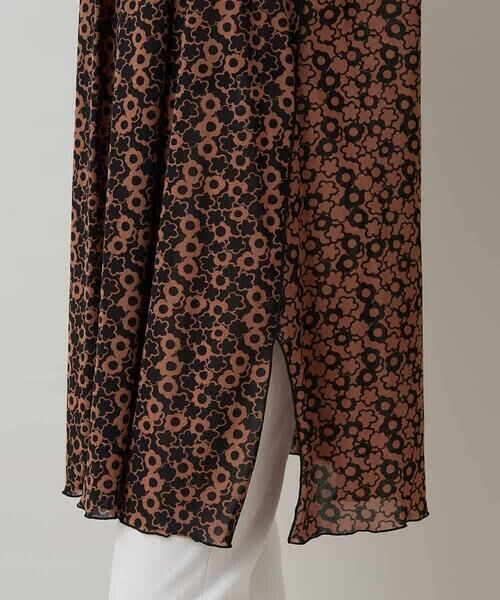 HIROKO KOSHINO / ヒロココシノ チュニック | 小花モチーフプリントチュールチュニック/日本製/洗える | 詳細6