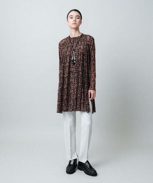 HIROKO KOSHINO / ヒロココシノ チュニック | 小花モチーフプリントチュールチュニック/日本製/洗える | 詳細9