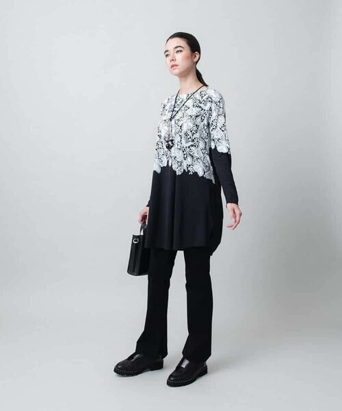 HIROKO KOSHINO / ヒロココシノ チュニック | レースプリントチュニック/日本製/洗える | 詳細10