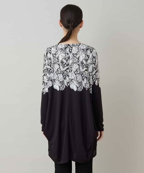 HIROKO KOSHINO / ヒロココシノ チュニック | レースプリントチュニック/日本製/洗える | 詳細2