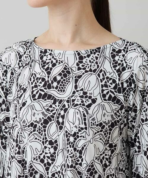 HIROKO KOSHINO / ヒロココシノ チュニック | レースプリントチュニック/日本製/洗える | 詳細3