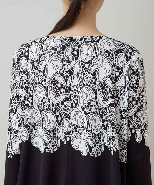 HIROKO KOSHINO / ヒロココシノ チュニック | レースプリントチュニック/日本製/洗える | 詳細4