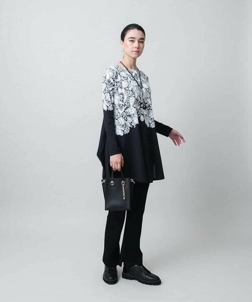 HIROKO KOSHINO / ヒロココシノ チュニック | レースプリントチュニック/日本製/洗える | 詳細8