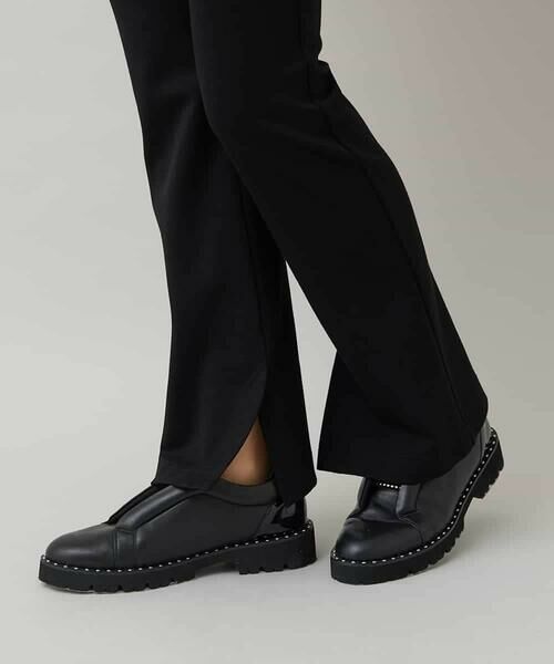 HIROKO KOSHINO / ヒロココシノ チノ・ワークパンツ | 裾スリットストレッチシルエットパンツ/日本製/洗える | 詳細6