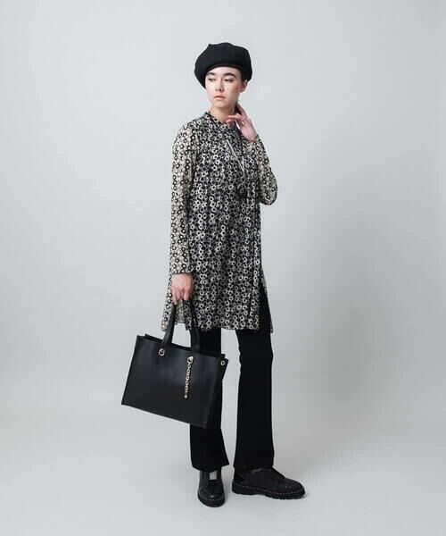 HIROKO KOSHINO / ヒロココシノ チノ・ワークパンツ | 裾スリットストレッチシルエットパンツ/日本製/洗える | 詳細9