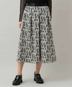 HIROKO KOSHINO / ヒロココシノ ロング・マキシ丈スカート | 小花モチーフジャカードデザインスカート/日本製